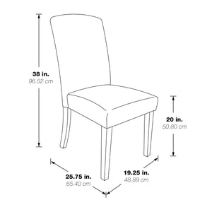 OSP Home Furnishings Everly Dining Chair  - Set of 2 Charcoal