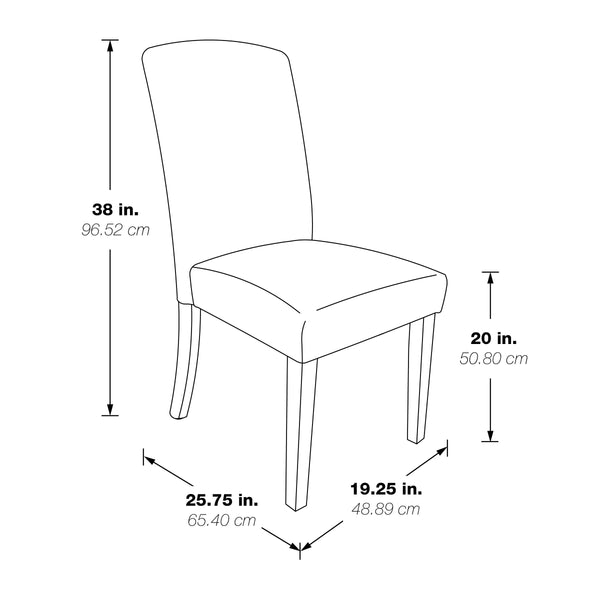 OSP Home Furnishings Everly Dining Chair  - Set of 2 Charcoal