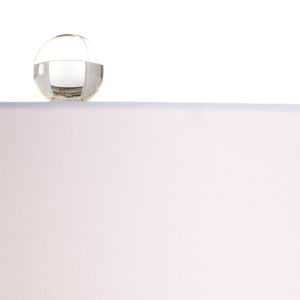 Wildwood Bugello Ribbed Ceramic Lamp In Light Blue By Vietri — 32.5" Italian Table Lamp, Elegant Accent Piece 17224