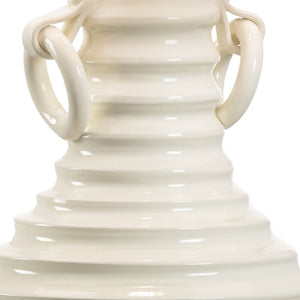 Wildwood Bugello Ceramic Table Lamp Bianco — Handcrafted Italian Ribbed Glaze, Coastal To Contemporary Light 17225