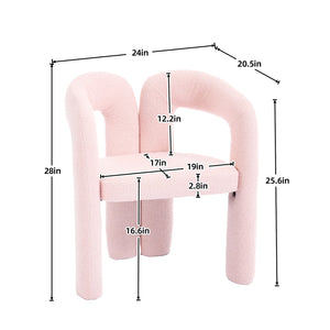 English Elm Contemporary Velvet Upholstered Barrel Accent Chair Set of 2 with Foam Seat, Steel Frame, Plush Upholstery Pink W395P224758