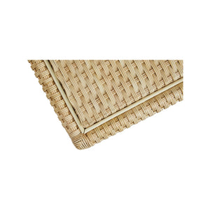 Chelsea House Hope Rattan Hope Town Side Table — Hand‑Woven Circular Weave With Clear Glass Top, Coastal‑Modern Accent For Bedside Or Living Room (28.5" H X 24" W X 20" D) 17242742