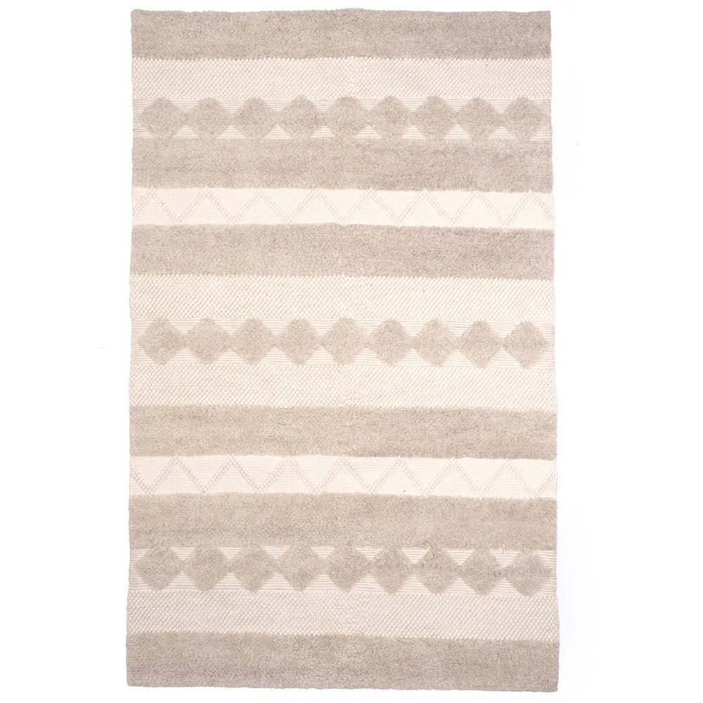 Capel Rugs Boho Bliss Indoor-outdoor Area Rug – Eco-friendly, Textured Design With Woven Geometric Patterns Alabaster, White 100% Polyester 1725rs08001000600