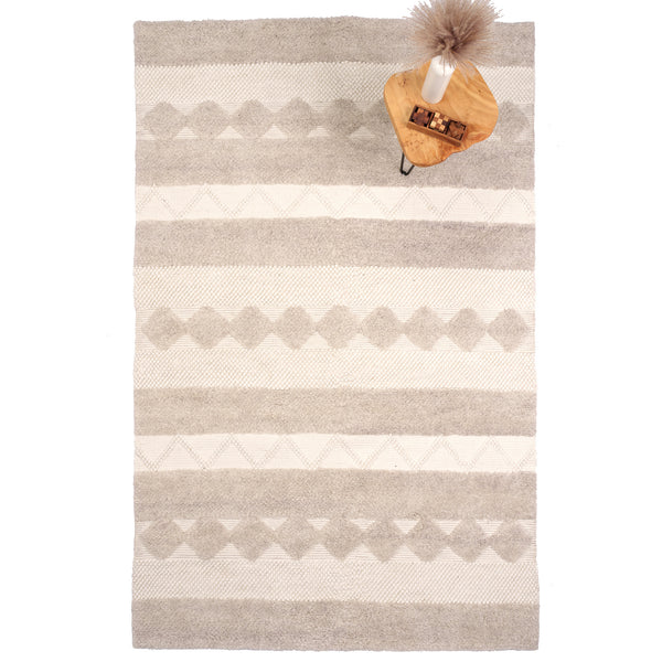Capel Rugs Boho Bliss Indoor-outdoor Area Rug – Eco-friendly, Textured Design With Woven Geometric Patterns Alabaster, White 100% Polyester 1725rs08001000600