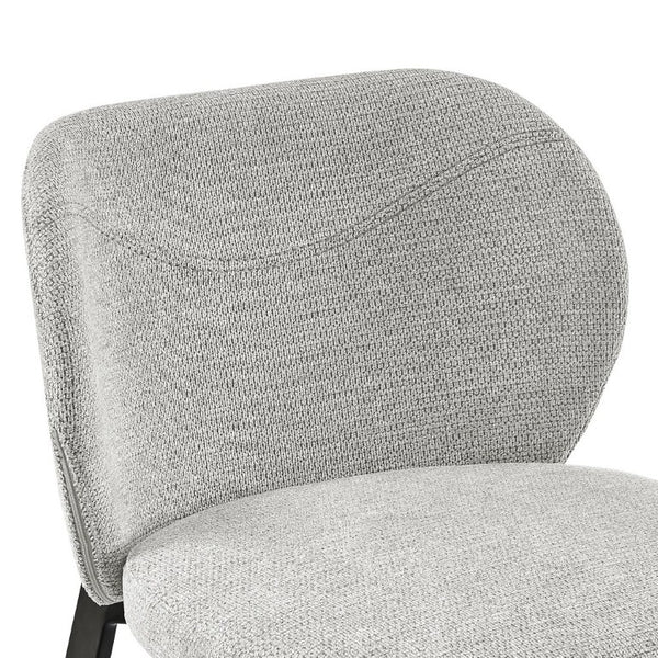 EuroStyle Markus Upholstered Counter Stool Channel Tufted Fabric Seat with Steel Footrest Light Gray 17254-LTGRY