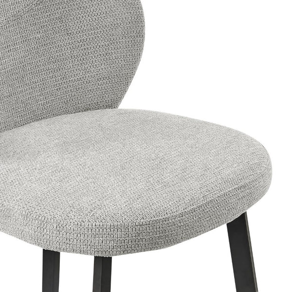 EuroStyle Markus Upholstered Counter Stool Channel Tufted Fabric Seat with Steel Footrest Light Gray 17254-LTGRY