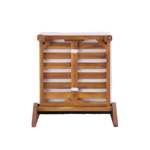 English Elm Acacia Hardwood Outdoor Dining Chairs with Wicker Detail and Cushions Set of 2 N772P384695T