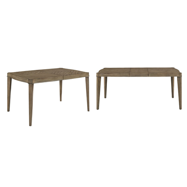 Carter Extendable Dining Table with Diamond Inlay and Tapered Legs