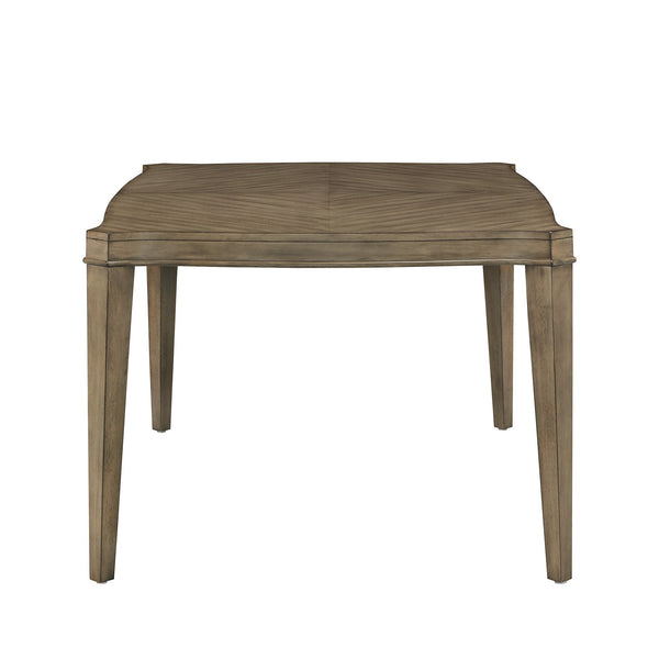 Carter Extendable Dining Table with Diamond Inlay and Tapered Legs