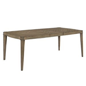 Carter Extendable Dining Table with Diamond Inlay and Tapered Legs