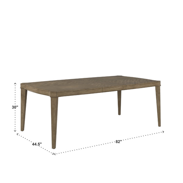 Carter Extendable Dining Table with Diamond Inlay and Tapered Legs
