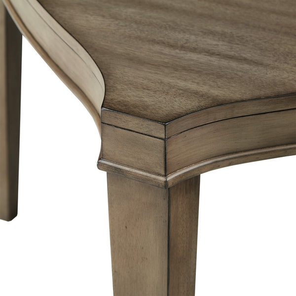 Carter Extendable Dining Table with Diamond Inlay and Tapered Legs
