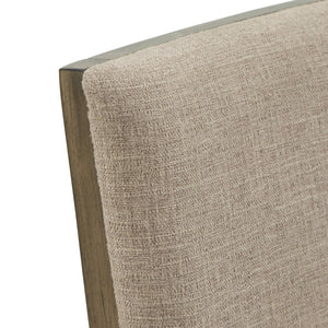 Carter Scroll Back Upholstered Dining Chairs Set of 2 Taupe Fabric