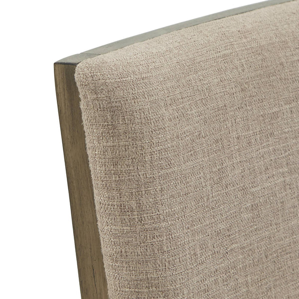 Carter Scroll Back Upholstered Dining Chairs Set of 2 Taupe Fabric