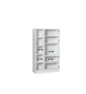 English Elm Venus Wood Shoe Storage Cabinet with 3 Shelves, Elegant White Sideboard for Entryway, Durable, Space-Saving Design B029P333922