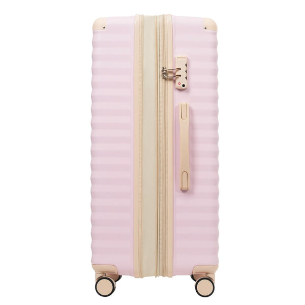 English Elm Luggage 5 Piece Abs Hardshell Travel Set with Usb Port Spinner Wheels and Tsa Lock Pink N732P265290U