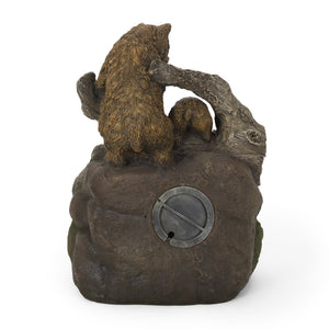English Elm Christopher Knight Home® - 24.75" CALLAN FOUNTAIN Weather-Resistant Outdoor Floor Fountain with Pump, Underwater Lights & Bear Accents 71777.00LM