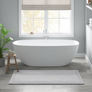JLA Home Madison Park Signature - 100% Cotton Tufted Bath Rug 3000 GSM Plush Reversible OEKO‑TEX Luxury, Highly Absorbent, Machine Washable Grey MPS72-563