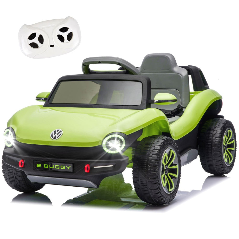 English Elm 12v Licensed Volkswagen Beetle Ride on Car with Remote Control and Suspension for Kids Green W1578P418186