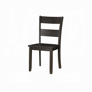 English Elm Walnut Ladder-Back Side Chairs Set of 2 — Distressed Scooped Seat, Rustic Transitional Comfort for Dining Walnut 20.25 L x 40.75 W x 11.5 H B2741P331531