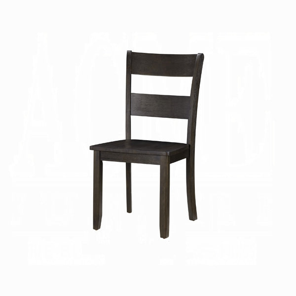 English Elm Walnut Ladder-Back Side Chairs Set of 2 — Distressed Scooped Seat, Rustic Transitional Comfort for Dining Walnut 20.25 L x 40.75 W x 11.5 H B2741P331531