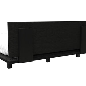 English Elm Portoalegre Twin Bed Base with Headboard in Black, 441 LB Capacity, 13.7" Headboard, Modern Classic стиль B128S00108