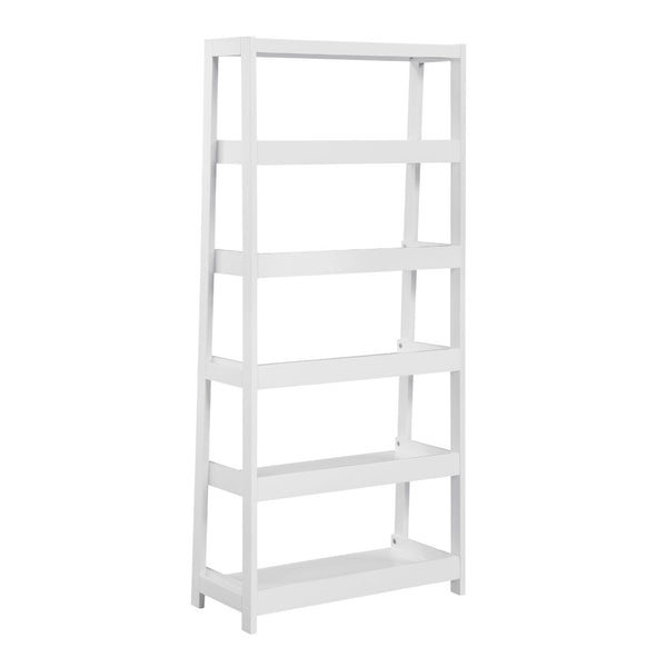 English Elm Modern Four Shelf Wooden Bookcase Vertical Storage Unit for Bedroom or Office White B011P460157