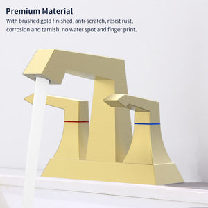 English Elm 2-Handle Modern Brushed Nickel Bathroom Faucet With Drain & Supply Kits, Durable & Easy Install T3177P277483