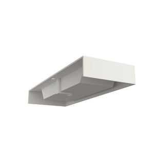 English Elm 48 Inch Matte White Solid Surface Bathroom Basin Rectangular Vanity Sink Modern T3785P491212