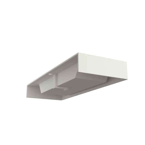 English Elm 48 Inch Matte White Solid Surface Bathroom Basin Rectangular Vanity Sink Modern T3785P491212