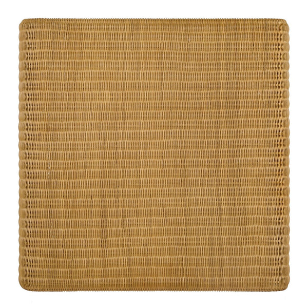 English Elm Gage Woven Rattan and Metal 2 Piece Living Room Coffee Table Set with Open Shelf B062S01439