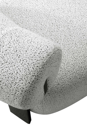 English Elm Bartow Kiln-Dried Ash Lounge Chair Ivory Multi — Armless Polka Dot Upholstered, Commercial Grade Comfort B365P398007