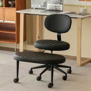 English Elm Ergonomic Cross Legged Office Chair with Lumbar Support Swivel Base and Rolling Casters W3394P419037