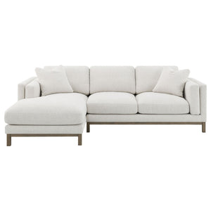 English Elm O'brien Sectional with Chaise Plush Sand Fabric Contemporary Living Room Sofa B062S01529