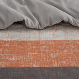 Madison Park Essentials Jaxon Casual Stripe Comforter Set with Bed Sheets MPE10-1077 Coral/Grey