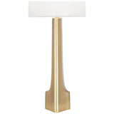 Robert Abbey Margeaux Table Lamp Modern Brass Finish with Matte Modern Brass Accents White Oval Organza Shade