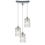 Ezra 12'' Wide 3-Light Multi Pendant - Polished Chrome 17414/3 Elk Lighting