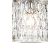 Ezra 4.5'' Wide 1-Light Mini Pendant - Polished Chrome with Textured Clear Crystal 17424/1 Elk Lighting