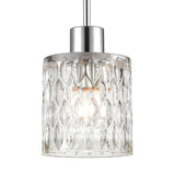 Ezra 4.5'' Wide 1-Light Mini Pendant - Polished Chrome with Textured Clear Crystal 17424/1 Elk Lighting