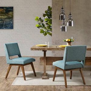 INK+IVY Boomerang Mid-Century Dining Chair (Set of 2) IIF20-0040 Blue