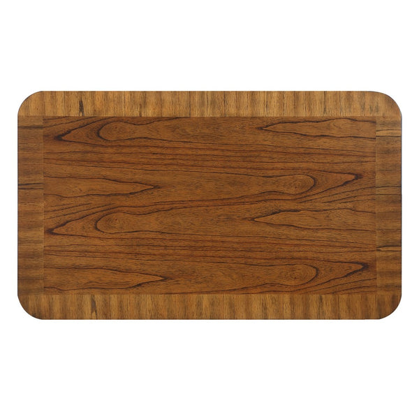 English Elm Rectangular Walnut Coffee Table Solid Pine Legs Open Shelf Family Living Room W1202P177315