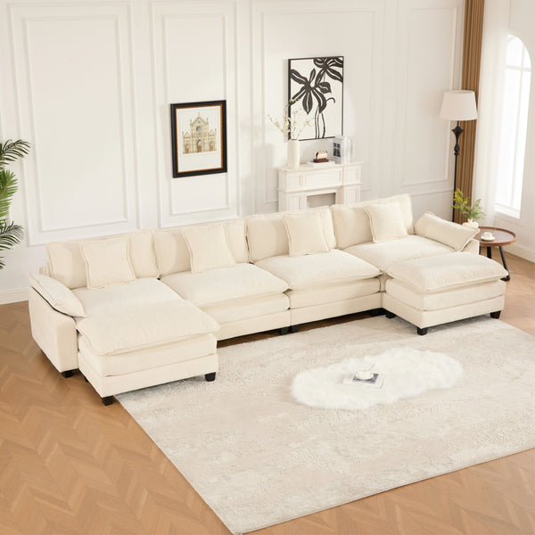 English Elm Wider Ergonomic Loveseat with Breathable Chenille Upholstery, Modular Design, Plush Double-Layer Cushioning W1143S00046 W1143S00046