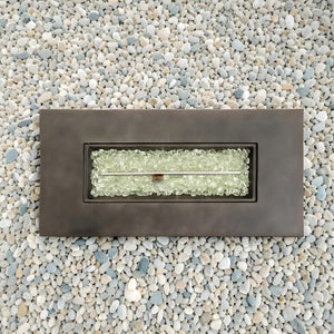 English Elm 42" Propane Fire Pit Table 50,000 BTU Rectangular MgO Top Hidden Tank Cover Glass Beads, ETL Reviewed W853P293858
