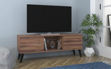 Manhattan Comfort Doyers Mid-Century Modern TV Stand Nut Brown 174AMC174