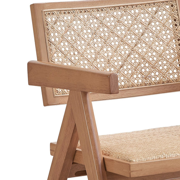 English Elm Beige Arm Chairs Set Of 2 – Rustic Rattan-Woven Seating For Dining, Living Room & Home Décor B062P209281