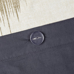 JLA Home INK+IVY - 3 Piece Duvet Cover Mini Set with Ikat Chevron Print, Reversible Solid Back, OEKO-TEX Cotton Comfort 92 L x 88 W x 0.13H II12-554