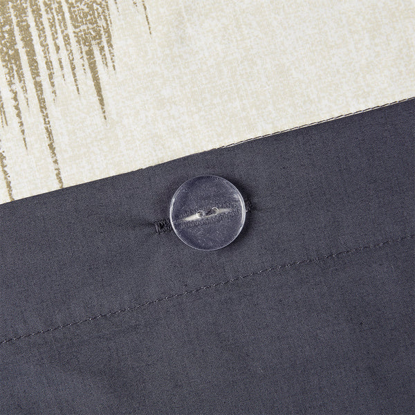 JLA Home INK+IVY - 3 Piece Duvet Cover Mini Set with Ikat Chevron Print, Reversible Solid Back, OEKO-TEX Cotton Comfort 92 L x 88 W x 0.13H II12-554