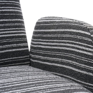 English Elm Modern 360° Swivel Boucle Armchair with High-Resilience Sponge, 550lb Capacity, Cozy Lounge Accent Chair Dark Gray W395P355513