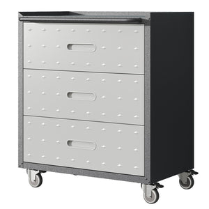 English Elm Heavy-duty Steel Garage Cabinet on Wheels with Locking Doors and Adjustable Shelves T2398P222835