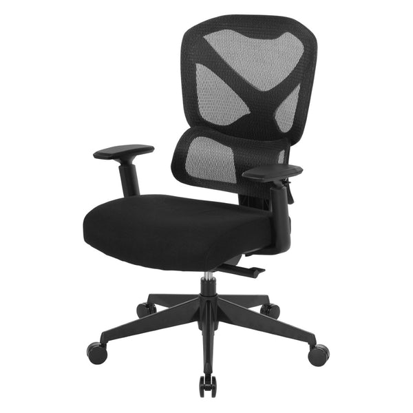 OSP Home Furnishings Mesh Back Ergonomic Manager Chair with Lumbar Support Adjustable Arms and Synchro Tilt 71142-3